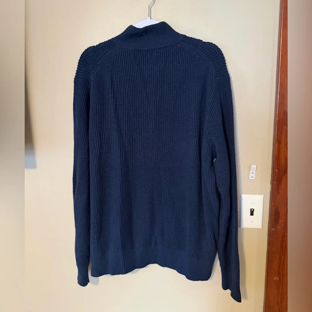 J. Crew Men's Cotton Waffle Knit Half Zip Sweater